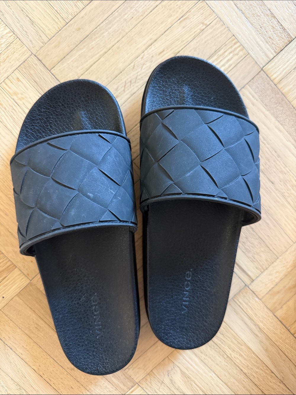 Vince Black Braided Slide Sandals - Women - Picture 3 of 3